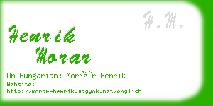 henrik morar business card